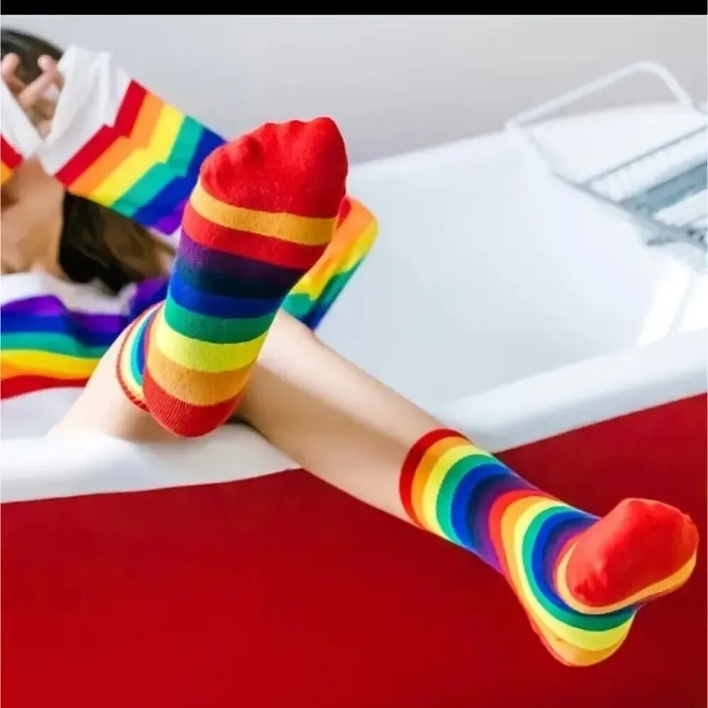 RAINBOW capri tube socks